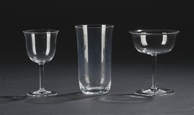 Lobmeyr-Gläser, Musselinglas, - Glass and Porcelain Christmas Auction