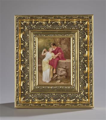 Porzellan-Bild, - Glass and Porcelain Christmas Auction