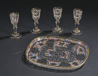 Lobmeyr "Rococo" Glasteile, 5Stück - Glas & Porzellan