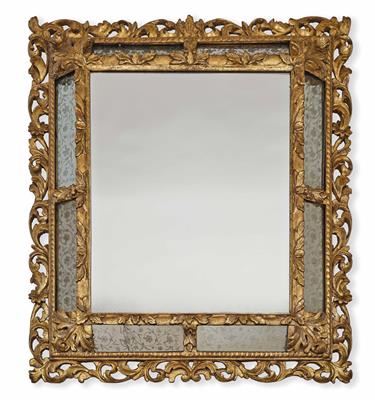 Wand-Spiegel im Renaissance-Stil, Italien, - Sklo a porcelán