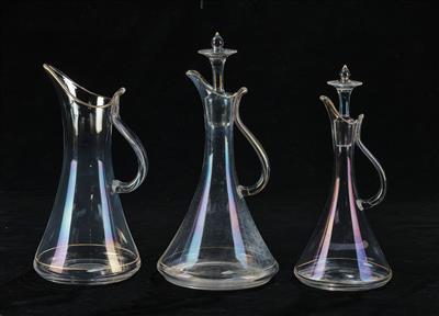 Lobmeyr Trinkservice, Kristall-Glas mit Lüster und goldenem Lobmeyr-Signet, - Vetri e porcellane