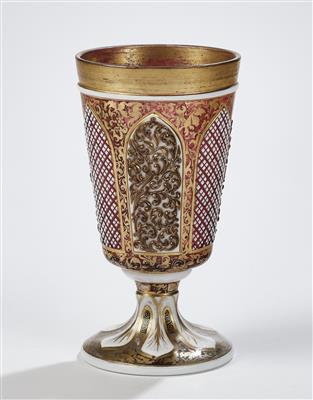 Pokalglas, Böhmen um 1860, - Glas & Porzellan