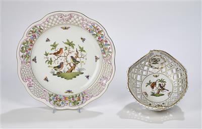 Prachtvolle Platte und Korb, Herend - Glass and Porcelain