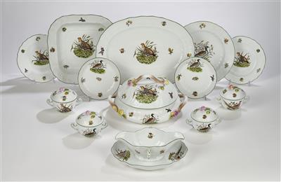 Speiseservice, Herend, CHTM CHASSE TETES MOYENNES um 1980, - Sklo a porcelán