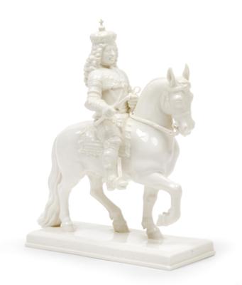 "Jan Wellem Düsseldorf" König Jan Wellem reitet auf dem Pferd in Rüstung, - Sklo a Porcelán