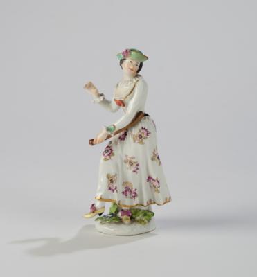 Meißen, Tanzende Columbine aus der "Commedia dell'arte" um 1745, - Sklo a Porcelán