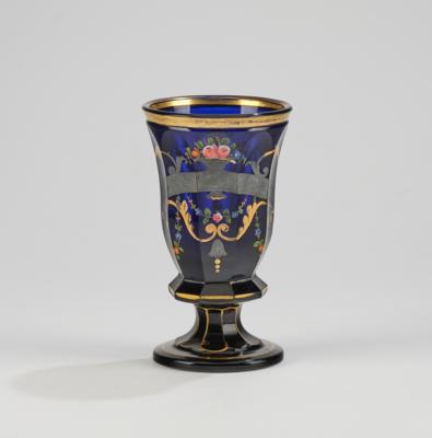 Pokal, Böhmen um 1890, - Glas und Porzellan