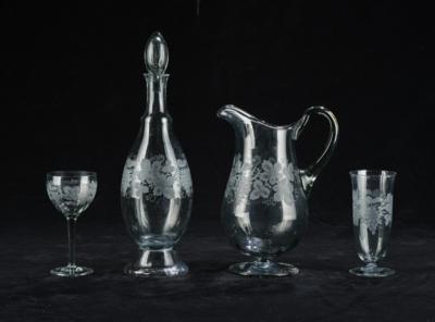 Trinkservice, Frankreich, um 1930, 12 Teile - Trouvaillen aus Glas & Porzellan
