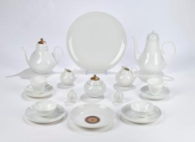 Kaffee-Teeservice, Rosenthal,"Romanze" Dekor Quatre Couleur, Entwurf Form und Dekor Björn Wiinblad 1959, - Vetri e porcellane