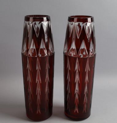 Paar Vasen, Carlsbad um 1930, - Glass & Porcelain