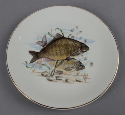 Speiseservice für Fisch, - Sklo a porcelán