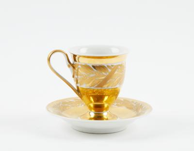 Gedenktasse mit Untertasse, KPM-Berlin 1914, - Glass & Porcelain