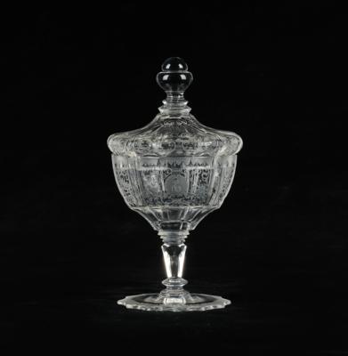 Barocke Ambrosia-Schale, Böhmen um 1740, - Glass and Porcelain