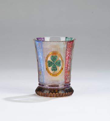 Freundschaftsbecher, Böhmen um 1820, - WEIHNACHTS-AUKTION Glas & Porzellan