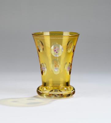 Sockelbecher und Preßglas, Wien um 1930, - Sklo a porcelán