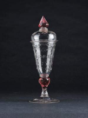 Deckelpokal, Böhmen um 1720/30, - Glass and Porcelain