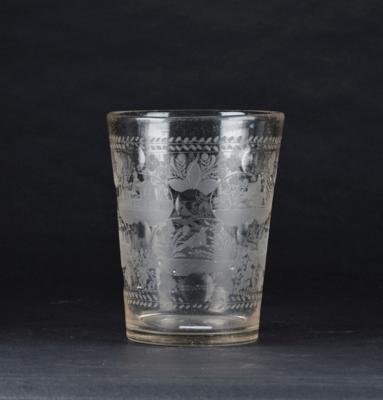 Großer Becher, Böhmen um 1720, - Glas & Porzellan