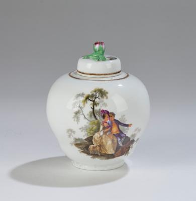 Teedose mit Deckel, Meißen Marcolinizeit 1774-1780, - Vetri e porcellane