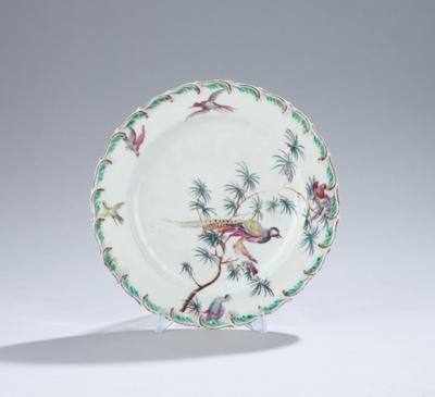 Teller, Chelsea um 1755, - Sklo a porcelán