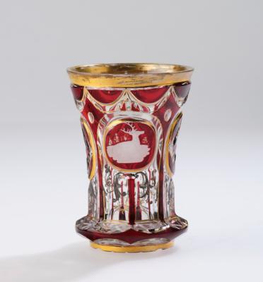 Becher, Böhmen um 1840/50, - Glass and Porcelain