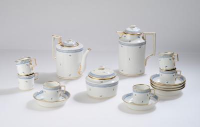 Kaffeeservice, Kaiserliche Manufaktur, Wien 1801/02, - Sklo a porcelán