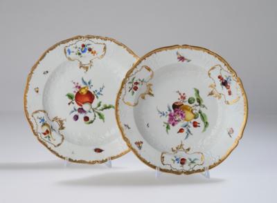 Suppen- und Speiseteller, Meissen um 1780, - Glass and Porcelain