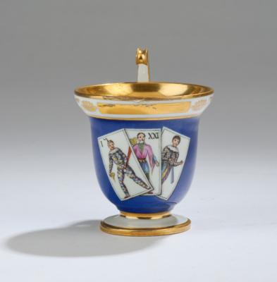 "Die Trull" Tasse, Kaiserliche Manufaktur, Wien 1820, - Sklo a porcelán