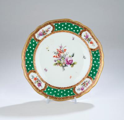 Teller, Kaiserliche Porzellanmanufaktur, Wien um 1760, - Sklo a porcelán