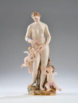 Venus mit Amoretten, Meissen Ende 19./Anf. 20. Jh., - Sklo a porcelán