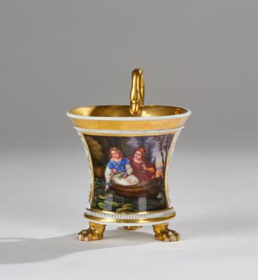 Bildtasse "Tristan und Isolde" nach Jeanette Papin (1761-1835), KPM 1837-1844 - Sklo a porcelán