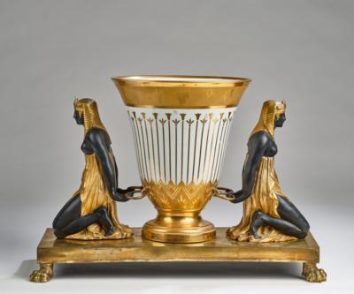 Surtout de table, Dagoty, Paris um 1805/10, - Sklo a porcelán