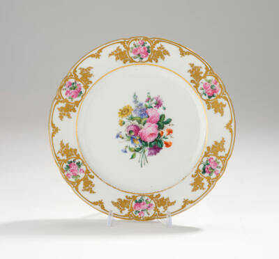 Teller, Jean-Pierre Feuillet, Paris 1814-34, - Sklo a porcelán