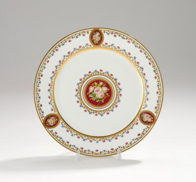 Teller, Sèvres, 1858/59, - Sklo a porcelán