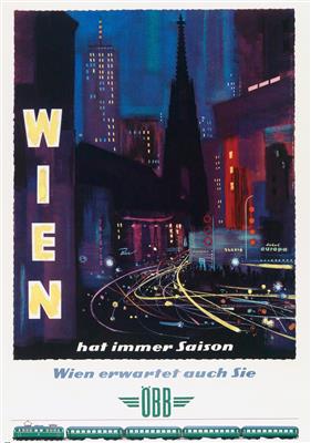 ANONYM "Wien hat immer Saison - ÖBB - Posters, Advertising Art, Comics, Film and Photohistory