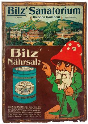 BILZ' SANATORIUM - BILZ' NÄHRSALZ - Plakate, Reklame, Comics, Film- und Fotohistorika