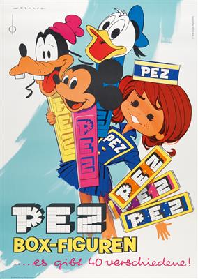 BRAUSE Gerhard (1923-1998) "PEZ-Box-Figuren" - Posters, Advertising Art, Comics, Film and Photohistory