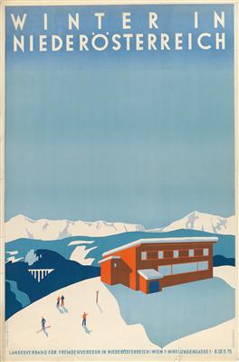 HAUSCHKA Hermann (1911-1944) "Winter in Niederösterreich" - Posters, Advertising Art, Comics, Film and Photohistory