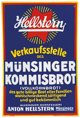 HELLSTERN - MÜNSINGER KOMMISBROT - Plakate, Reklame, Comics, Film- und Fotohistorika