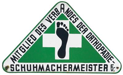 MITGLIED DES VERBANDES DER ORTHOPÄDIE-SCHUHMACHERMEISTER - Plakate, Reklame, Comics, Film- und Fotohistorika