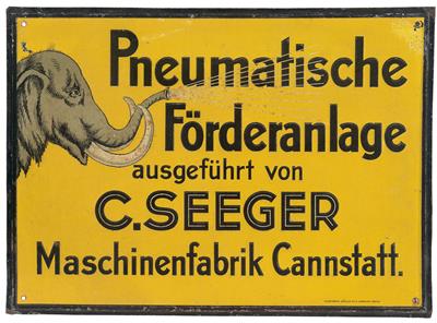 PNEUMATISCHE FÖRDERANLAGE G. SEEGER - Posters, Advertising Art, Comics, Film and Photohistory