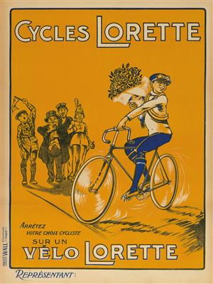 ANONYM "Cycles Lorette" - Plakate, Reklame, Comics, Film- und Fotohistorika