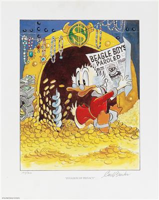 CARL BARKS (1901-2000) "Invasion of Privacy" - Posters, Advertising Art, Comics, Film and Photohistory
