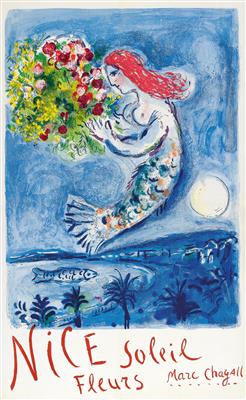 CHAGALL Marc "Nice Soleil Fleurs" - Posters, Advertising Art, Comics, Film and Photohistory