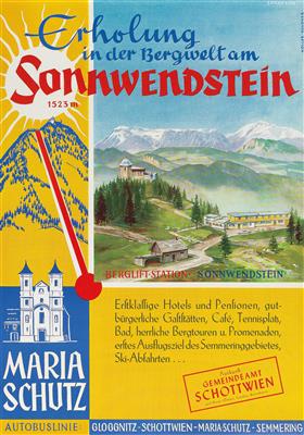 KOLLER-SCHÖNER "Sonnwendstein - Maria Schutz" - Plakate, Reklame, Comics, Film- und Fotohistorika