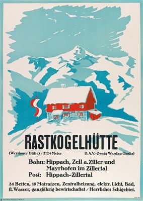 TITTEL W. H. "Rastkogelhütte" - Posters, Advertising Art, Comics, Film and Photohistory