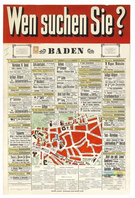 ANONYM "Wen Suchen Sie ? - Baden" - Posters, Advertising Art, Comics, Film and Photohistory