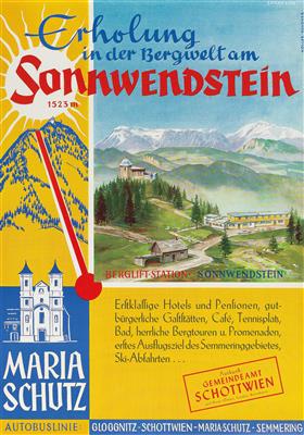 KOLLER-SCHÖNERER "Sonnwendstein - Maria Schutz - Plakáty, Komiksy a komiksové umění