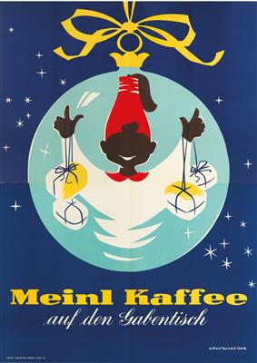 KRAUTSCHNEIDER Hans "Meinl Kaffee auf den Gabentisch" - Plakáty, Komiksy a komiksové umění
