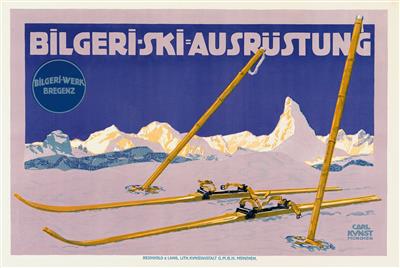 KUNST Carl "Bilgeri-Ski-Ausrüstung" - Plakáty, Komiksy a komiksové umění