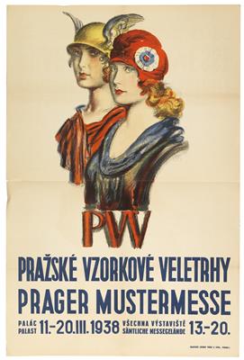 P. NASKE "Prager Mustermesse 1938" - Manifesti e insegne pubblicitarie, fumetti, storia del cinema e della fotografia